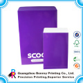 Guangzhou made hot sales luxury and elegant matt art paper custom purple color printing envelope size